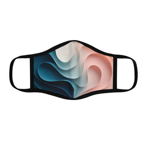 Fluid Harmony Waves - Fitted Polyester Face Mask