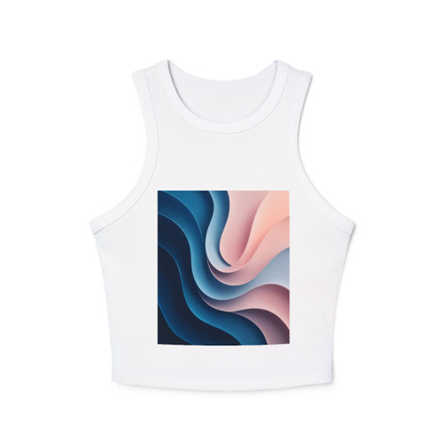 Fluid Harmony Waves - Women's Micro Rib Racer Tank Top
