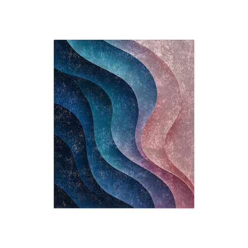 Fluid Harmony Waves - Crushed Velvet Blanket