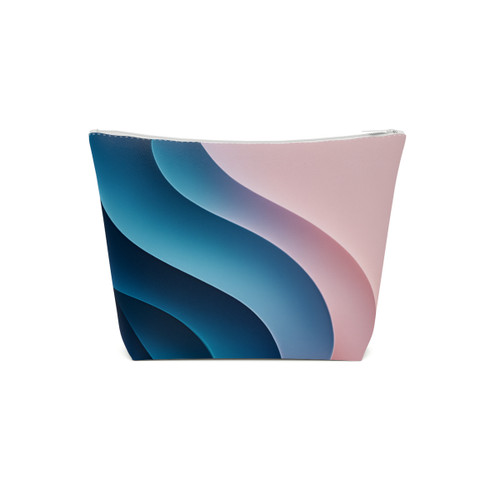 Fluid Harmony Waves - Cotton Cosmetic Bag
