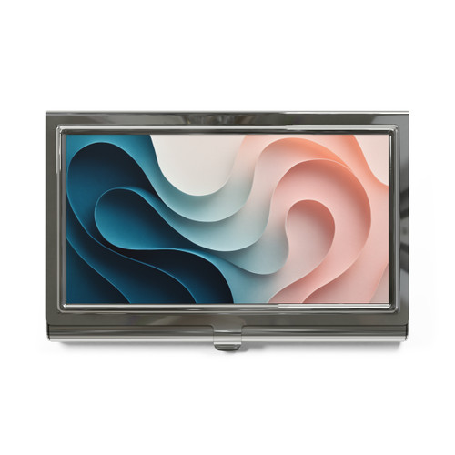 Fluid Harmony Waves - Business Card Holder