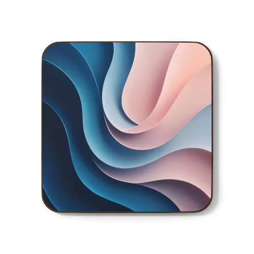 Fluid Harmony Waves - Hardboard Back Coaster