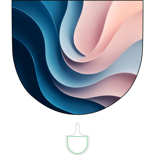 Fluid Harmony Waves - Bamboo Pizza Board (Engraving)