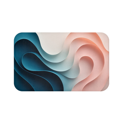 Fluid Harmony Waves - Bath Mat