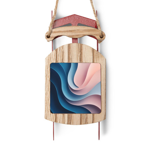 Fluid Harmony Waves - Sled Ornaments