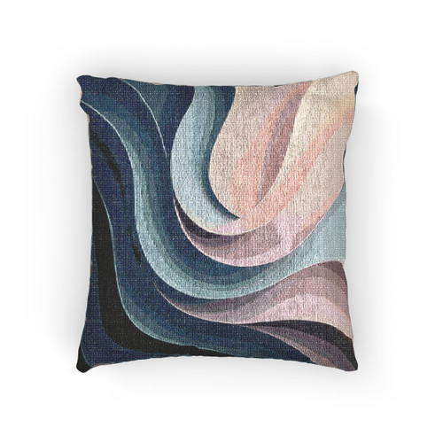 Fluid Harmony Waves - Woven Pillow