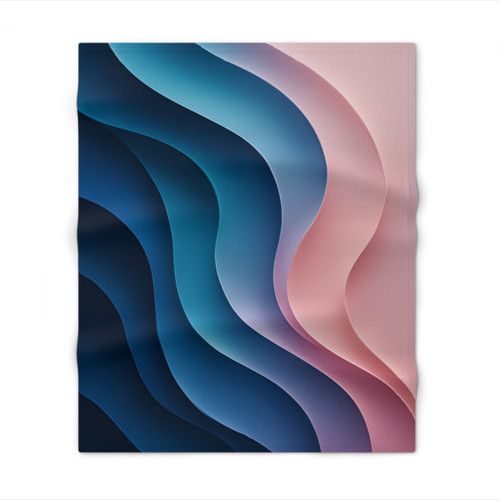 Fluid Harmony Waves - Throw Blanket