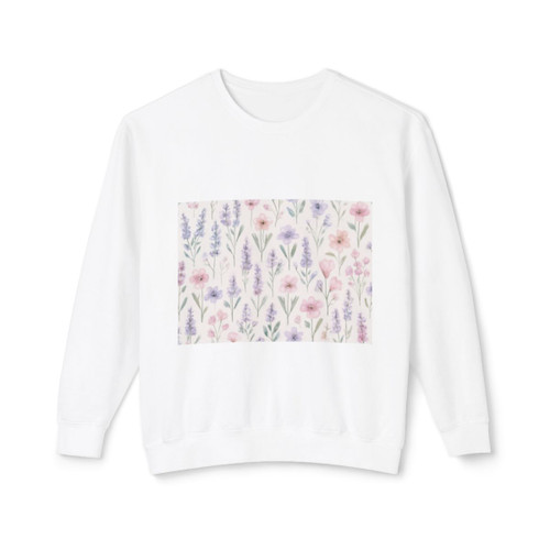 Charming Meadow Bliss - Unisex Lightweight Crewneck Sweatshirt
