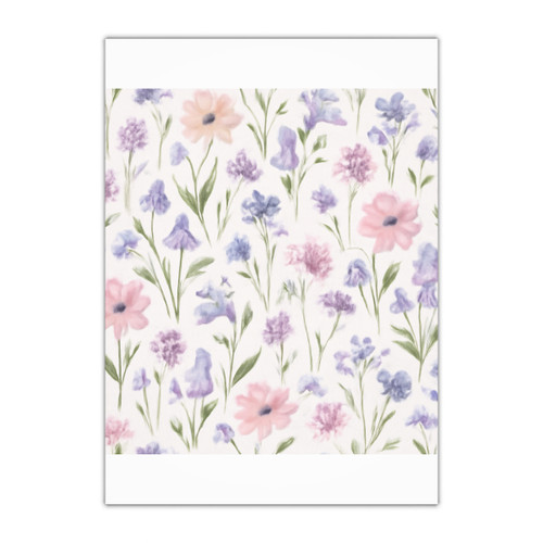 Charming Meadow Bliss - Gift Wrapping Paper Sheets, 1pc