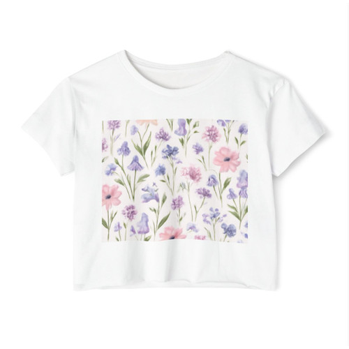 Charming Meadow Bliss - Women's Festival Crop Top