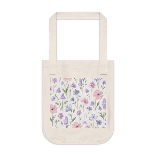 Charming Meadow Bliss - Organic Canvas Tote Bag