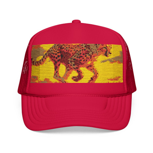 Hunting Grace of the Cheetah - Foam Trucker Hat (Embroidery)