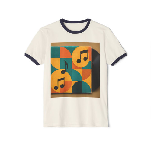 Timeless Vinyl Vibes - Unisex Cotton Ringer T-Shirt