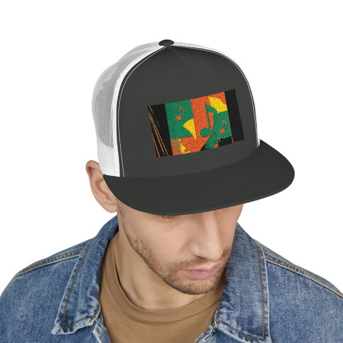 Timeless Vinyl Vibes - 5 Panel Trucker Cap (Embroidery)