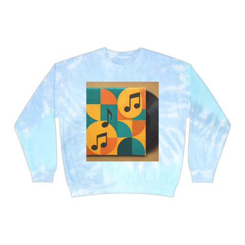 Timeless Vinyl Vibes - Unisex Tie-Dye Sweatshirt Timeless Vinyl Vibes - Unisex Tie-Dye Sweatshirt