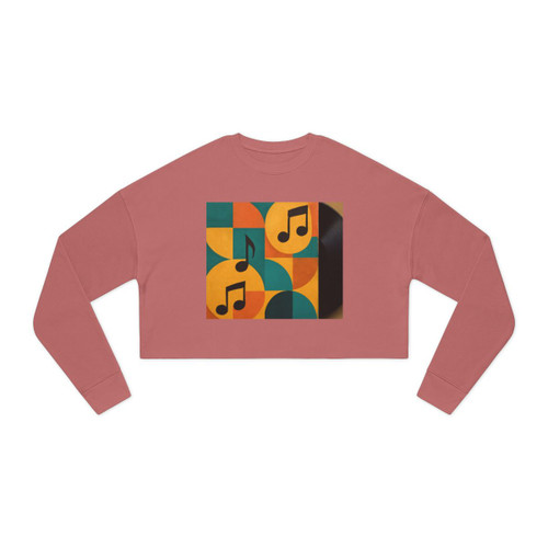 Timeless Vinyl Vibes - Women's Cropped Sweatshirt