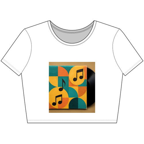 Timeless Vinyl Vibes - Women’s Poly-Cotton Crop Tee Timeless Vinyl Vibes - Women’s Poly-Cotton Crop Tee