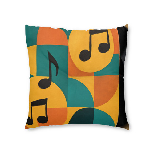 Timeless Vinyl Vibes - Tufted Floor Pillow, Square