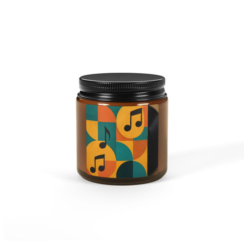 Timeless Vinyl Vibes - Scented Soy Candle (Multi-Size, Amber Jar)