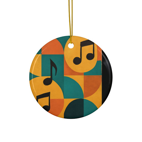 Timeless Vinyl Vibes - Decorative Ceramic Ornaments, Double-Sided (1pc, 3pcs, 5pcs, 10pcs)