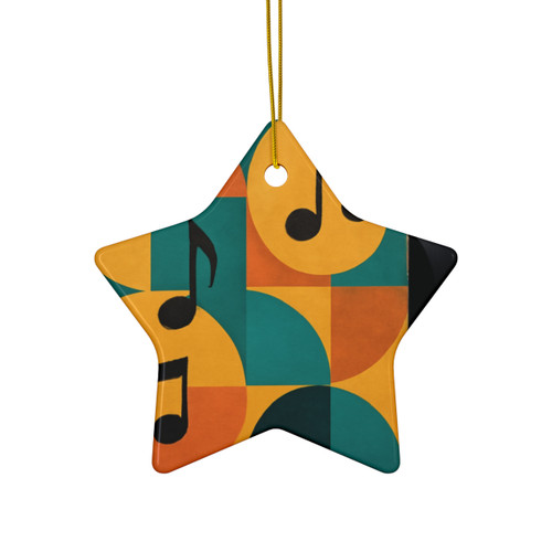Timeless Vinyl Vibes - Ceramic Ornament, 4 Shapes