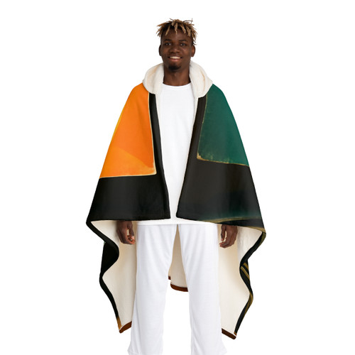 Timeless Vinyl Vibes - Hooded Sherpa Fleece Blanket