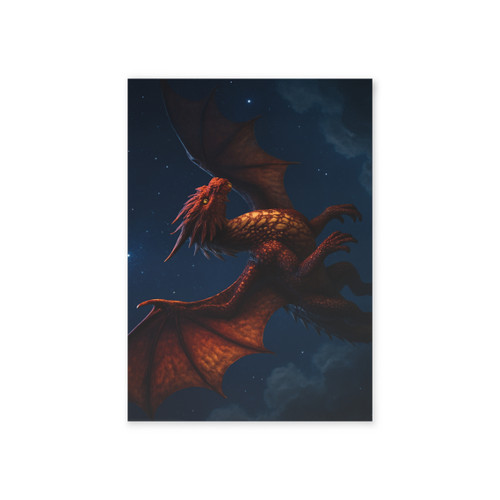 Celestial Fire Drake - Holiday Cards (Two-sided print)