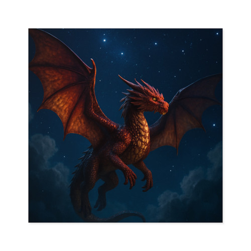 Celestial Fire Drake - Square Stickers, Indoor\Outdoor