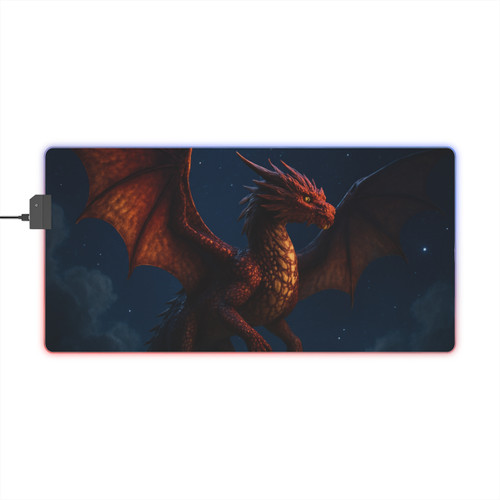 Celestial Fire Drake - LED Gaming Mouse Pad