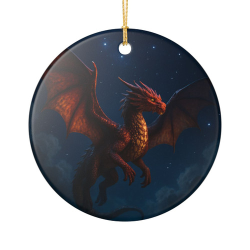 Celestial Fire Drake - Ceramic Decoration Ornament, (1pc)