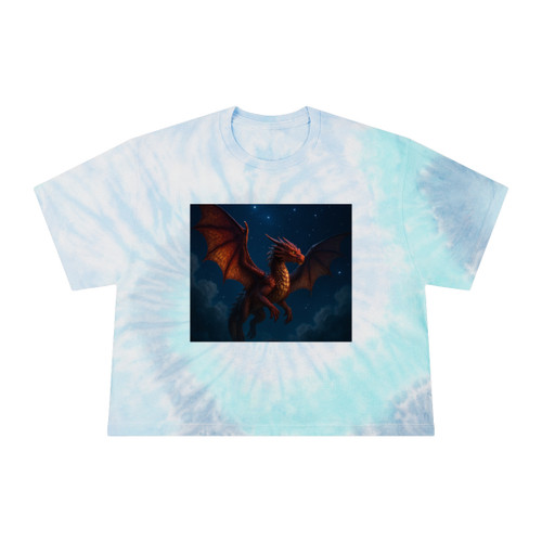 Celestial Fire Drake - Women's Tie-Dye Crop Tee