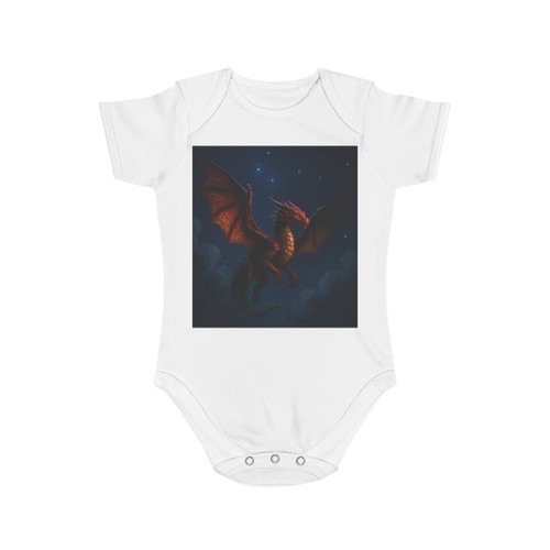 Celestial Fire Drake - Short Sleeve Baby Bodysuit