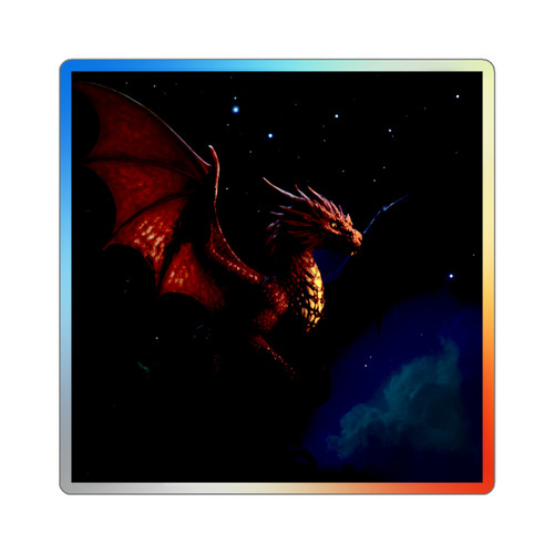 Celestial Fire Drake - Holographic Die-cut Stickers