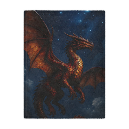 Celestial Fire Drake - Minky Blanket