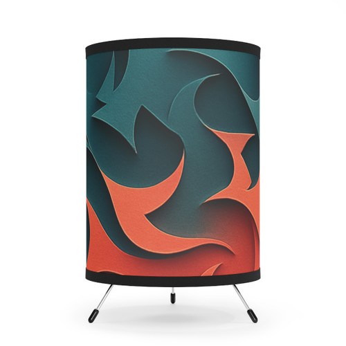 Fractal Harmony Waves - Tripod Lamp with High-Res Printed Shade, US\CA plug Fractal Harmony Waves - Tripod Lamp with High-Res Printed Shade, US\CA plug