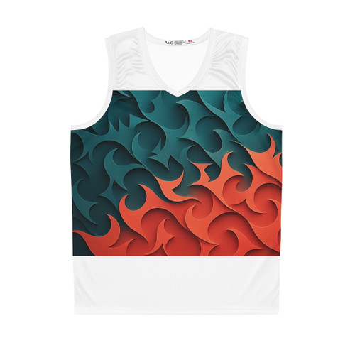 Fractal Harmony Waves - Basketball Jersey (AOP)