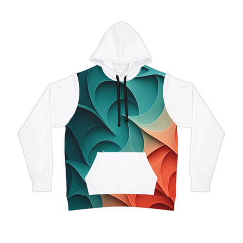 Fractal Harmony Waves - Athletic Hoodie (AOP)