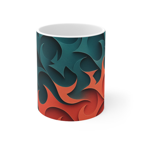 Fractal Harmony Waves - Ceramic Coffee Cups, 11oz, 15oz