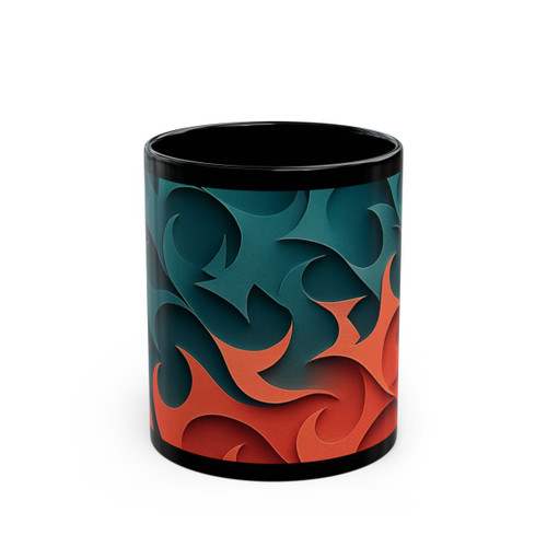 Fractal Harmony Waves - Black Mug (11oz, 15oz)