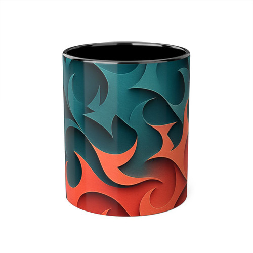 Fractal Harmony Waves - Accent Mugs, 11oz