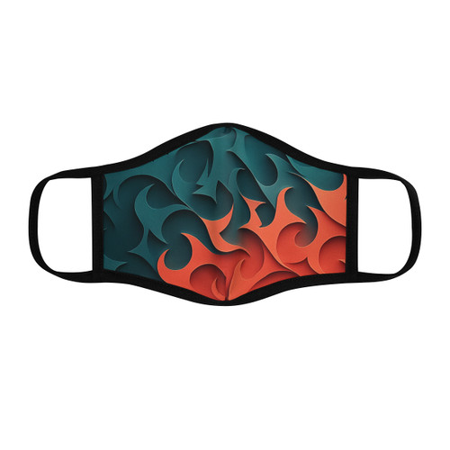 Fractal Harmony Waves - Fitted Polyester Face Mask Fractal Harmony Waves - Fitted Polyester Face Mask
