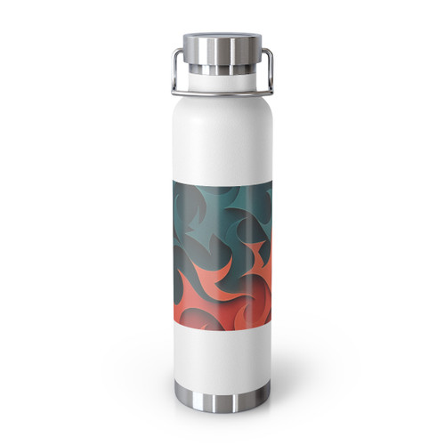 Fractal Harmony Waves - Copper Vacuum Insulated Bottle, 22oz