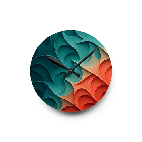 Fractal Harmony Waves - Acrylic Wall Clock