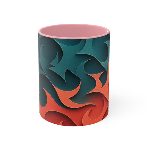 Fractal Harmony Waves - Accent Mugs
