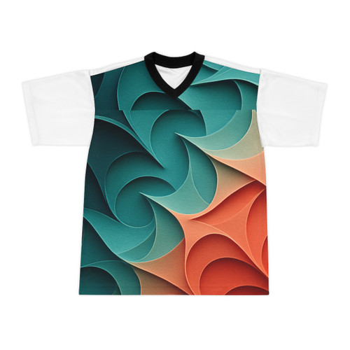Fractal Harmony Waves - Unisex Football Jersey (AOP)