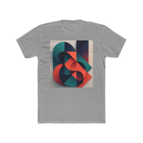 Geometric Resonance - Unisex Cotton Crew Tee