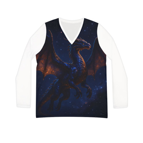 Celestial Flame Draconis - Women's Long Sleeve V-neck Shirt (AOP)