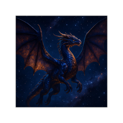 Celestial Flame Draconis - Square Vinyl Stickers