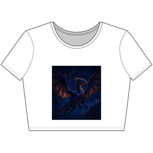 Celestial Flame Draconis - Women’s Poly-Cotton Crop Tee