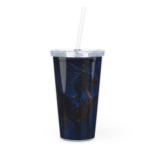 Celestial Flame Draconis - Plastic Tumbler with Straw